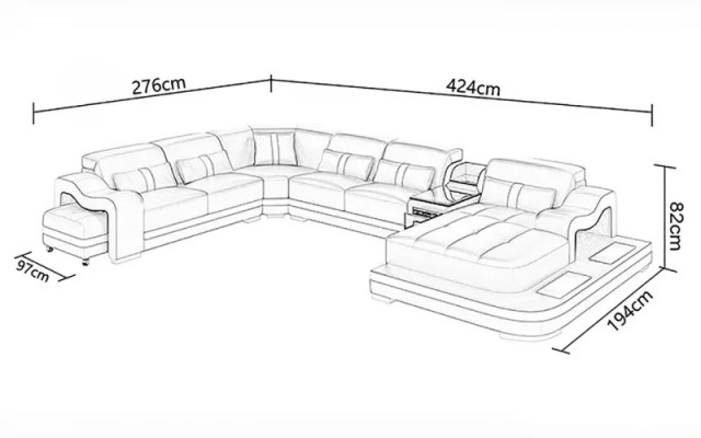 Design Ecksofa U Form Wohnlandschaft Designer Sofa Ledersofa Eckgarnitur Polster
