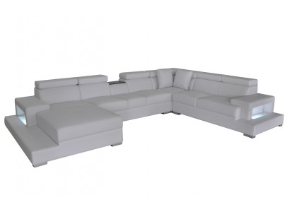 Design Leder Polster Sitz Zimmer Eck Wohn Sofa Couch XXL Designer