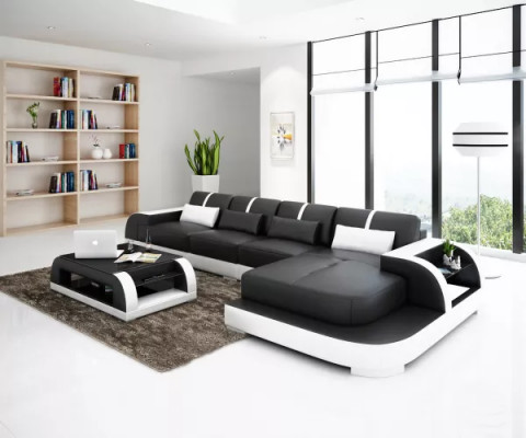 Design Eckcouch Ledergarnitur Sofa Polster Couchen Sofas Ledercouch Wohnzimmer