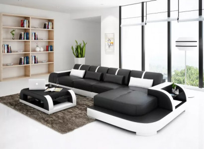 Design Eckcouch Ledergarnitur Sofa Polster Couchen Sofas Ledercouch Wohnzimmer