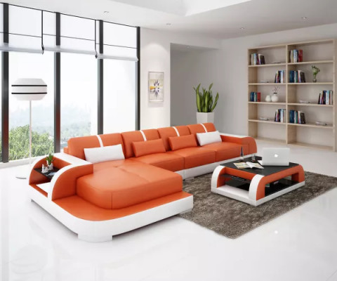 Design Eckcouch Ledergarnitur Sofa Polster Couchen Sofas Ledercouch Wohnzimmer