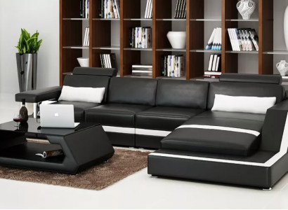 Ecksofa Polster Ledersofa Ecksofa L-Form Modernes Sofa Wohnlandschaft