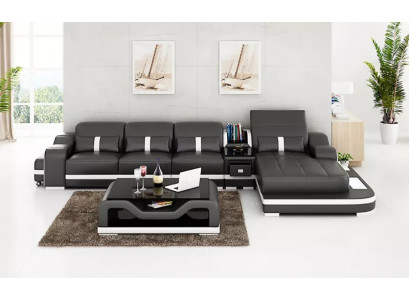 Polster Ecksofa Ecksofa Wohnlandschaft Ledersofa Designer-Sofa Ecksofa L-Form