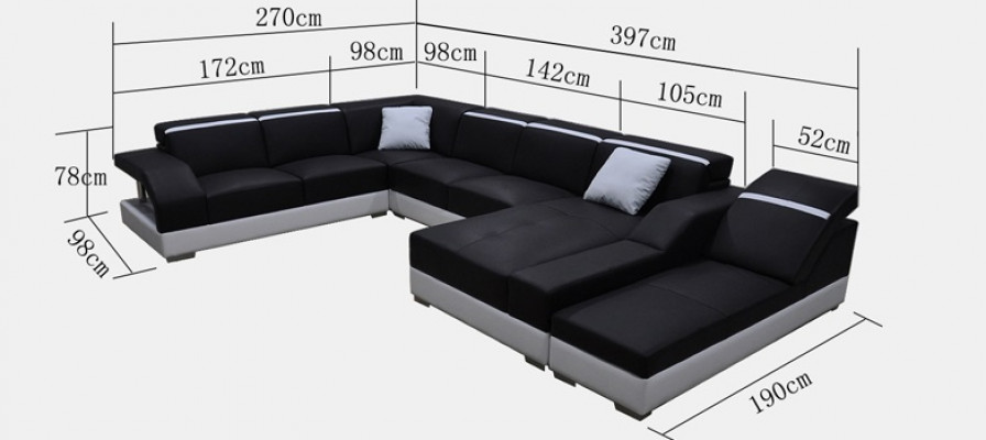 Ledersofa Sofa Couch Wohnlandschaft Ecksofa Garnitur Design Modern Sofa K5011
