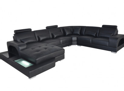 Design Leder Polster Sitz Ecke Zimmer Sofa Eck Sofas Landschaft Designer Wohn