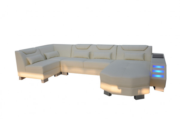 Designer Couch Eck Leder Polster Ecke Sofa Polster Landschaft Zimmer Leder Sitz