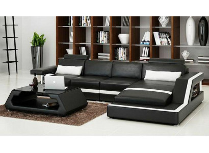 LEDERSOFA XXL WOHNLANDSCHAFT GARNITUR USB LEDER ECKSOFA Maßanfertigung HH4