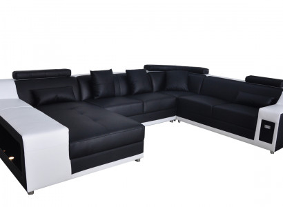 Wohn Couch Leder Landschaft Sofa Polster Garnitur Eck Sofas Sitz Garnituren Neu