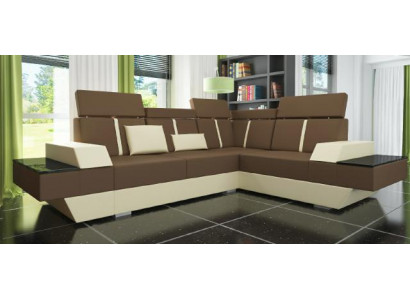 Polster Couch Sofa mit USB,Eckcouch Ledercouch Designer Ledersofa Wohnlandschaft