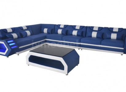Polster Couch Eck Leder Ecke Sofa Polster Landschaft Zimmer Leder Sitz