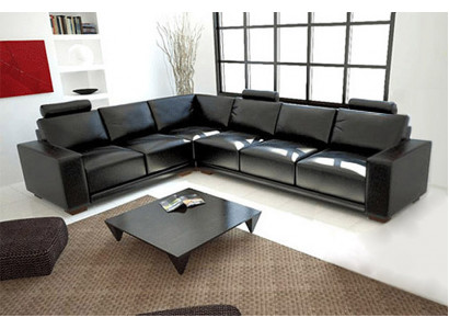 Ledersofa mit USB Wohnlandschaft Ecksofa Eck Garnitur Design Modern Sofa A1121B