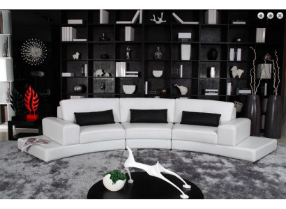 Ledersofa Couch Wohnlandschaft Ecksofa Eck Garnitur Design Modern Sofa A1130