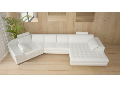 Ledersofa Couch Wohnlandschaft Ecksofa Eck Garnitur Design Modern Sofa A1116