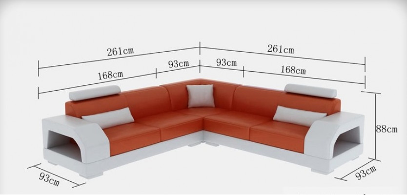 XXL Ecksofa + USB,Leder Wohnlandschaft Garnitur Design Modern Sofa L-Form G8001B