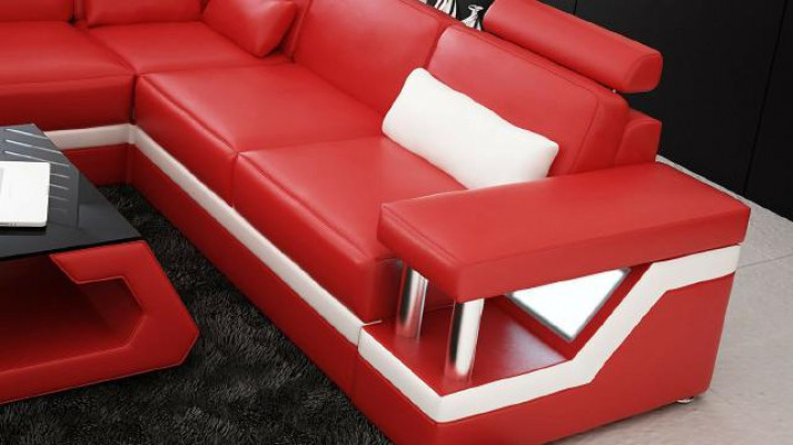 Designer Ecksofa Sofa Wohnlandschaft Big Modernes Ledersofa Couch Hamburg III