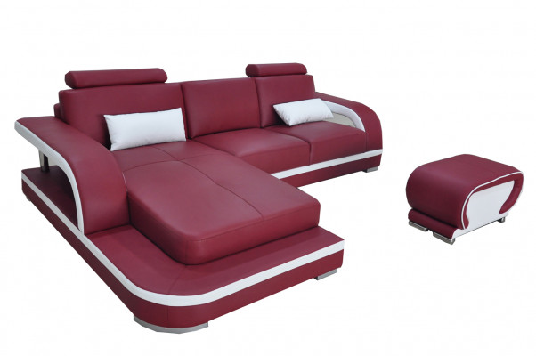 Leder Eck Sofa Garnitur Sofas Couchen Polster Wohnlandschaft Luxus Ecke Couch