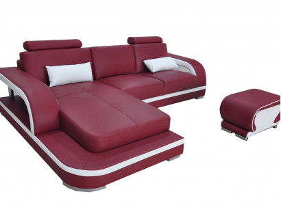 Leder Eck Sofa Garnitur Sofas Couchen Polster Wohnlandschaft Luxus Ecke Couch