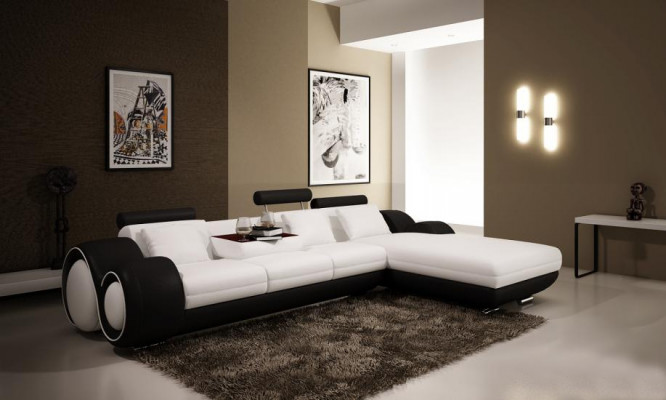 Patentiertes Design Ecksofa Sofa +USB,Polster Leder Ecke Wohnlandschaft BERLIN