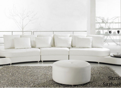 Ledersofa Couch Wohnlandschaft Ecksofa Eck Garnitur Design Modern Sofa A1126