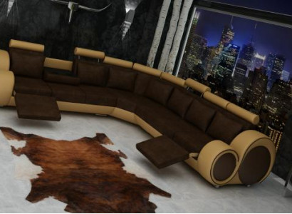 TEXTIL SOFA DESIGNERSOFA COUCH ECKSOFA WOHNLANDSCHAFT ECK NEU GARNITUR LEDER !!!