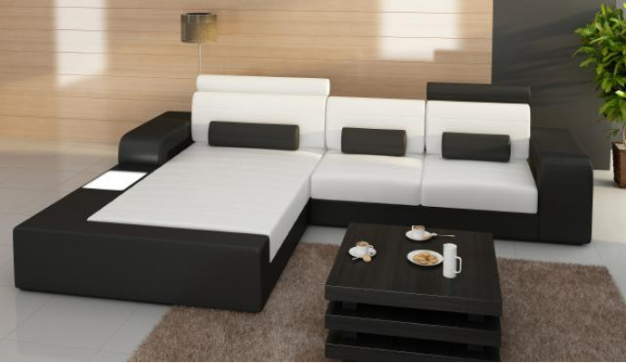 LEDER ECKCOUCH GARNITUR mit USB,LEDERCOUCH Maßanfertigung SOFA GARNITUR ECKSOFA