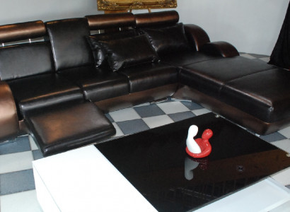 Elegante Designer Eckcouch Berlin II Ledersofa +USB,Sofa Couch Maßanfertigung