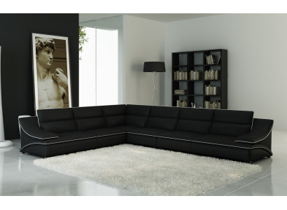 Ledersofa Couch Wohnlandschaft Ecksofa Eck Garnitur Design Modern Sofa USB A1160