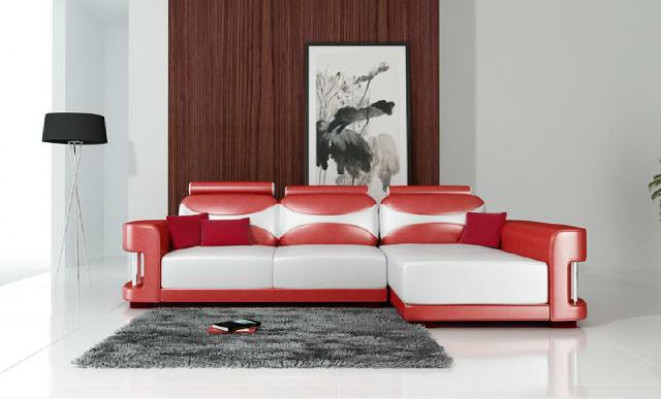 Ecksofa Eck Sofa mit USB Garnitur Polster Leder Wohnlandschaft Chaiselounge Wies