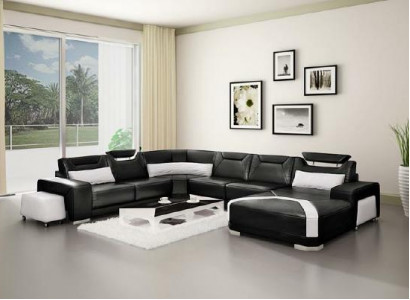 Ecksofa Polster Wohnlandschaft Couch Sofa Wohnlandschaft UForm Sitz Ecke PH739C