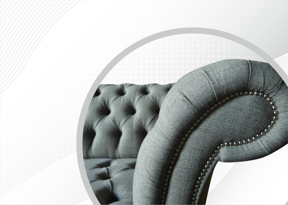 xxl Big Sofa Couch Chesterfield 265cm Polster Sofas 4 Sitzer Textil Modern