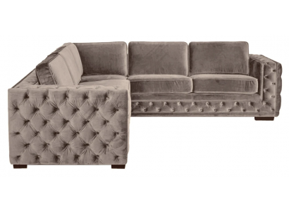 chesterfield couch luxus samt stoff couchen sofa set knöpfe polster neu Beige