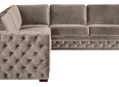 chesterfield couch luxus samt stoff couchen sofa set knöpfe polster neu Beige