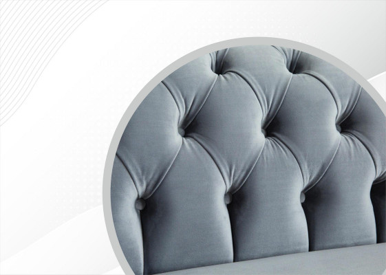 Chesterfield Sofa Couch Polster Stoff Leder Textil Couchen Deko Garnitur