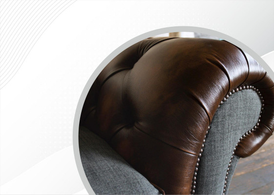 Dreisitzer Couch Polster Design Sofa 3er Sofas Zimmer Braun 220cm