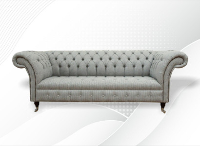 Chesterfield 3 Sitzer Designer Sofa Sofas Polster Couchen Stoff Textil