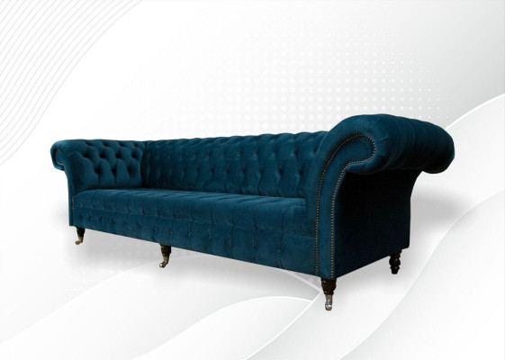 Chesterfield Sofa Sitzer Couch Modern Polster Sitz Garnitur Textil