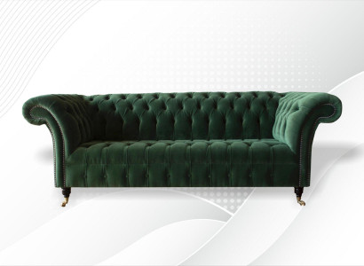 Chesterfield 3 Sitzer Sofas Polster Sitz Couch Sofa Garnitur Big Couchen