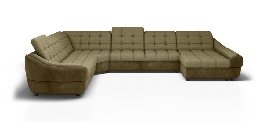 Sofa Couch Polster Garnitur Wohnlandschaft Design Ecksofa Textil Neu U Form neu