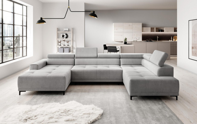 Design Ecksofa Sofa L-form Bettfunktion Couch Polster Sitz Eck Sofas Textil Neu