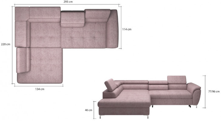 Ecksofa Schlafsofa Polster Eck Couch Garnitur Bettfunktion Sofa Leder Neu
