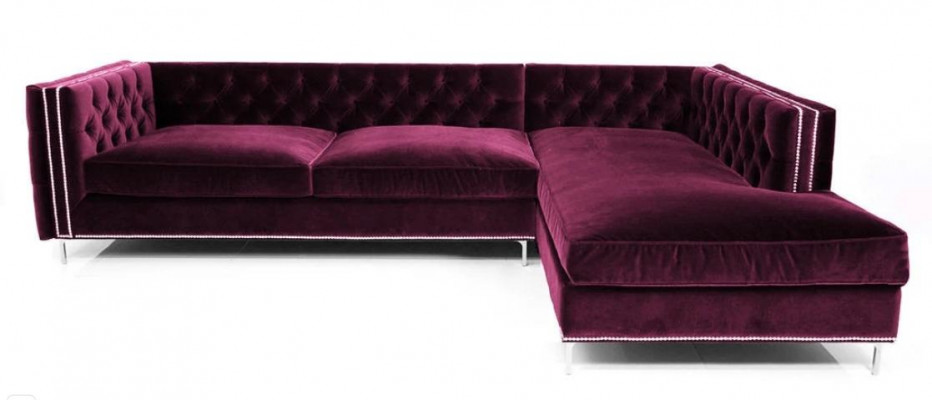 Ecksofa Blau Wohnlandschaft xxl Möbel Design Couch Eckgarnitur Polster big Chesterfield
