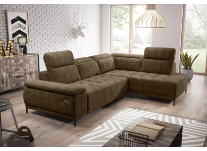 Wohnlandschaft Garnitur Design Sofa Stoff Automatisches Ecksofa L-Form Couch