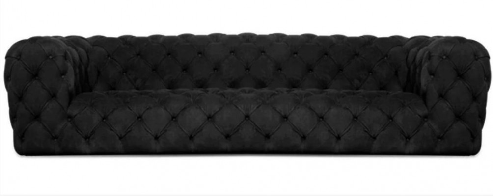 Grau Chesterfield Wohnzimmer Modern Design Couchen Sofa Möbel Stoff Big xxl Neu