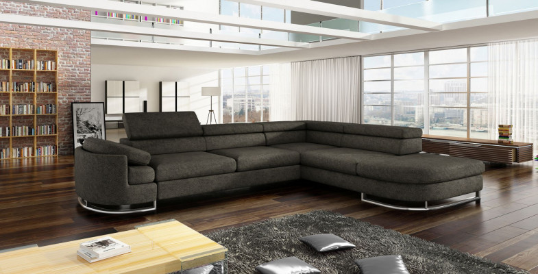 Sofa Schlafsofa Designer Sofa mit Bettfunktion + Bettkasten Ecksofa Couch NEU