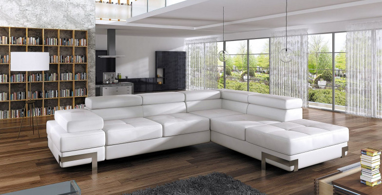 Sofa Schlafsofa Designer Sofa mit Bettfunktion + Bettkasten Ecksofa Couch NEU