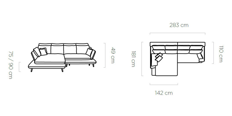 Ecksofa L Form Sofa Couch Polster Ecksofa Wohnlandschaft Textil Sofas Stoff neu