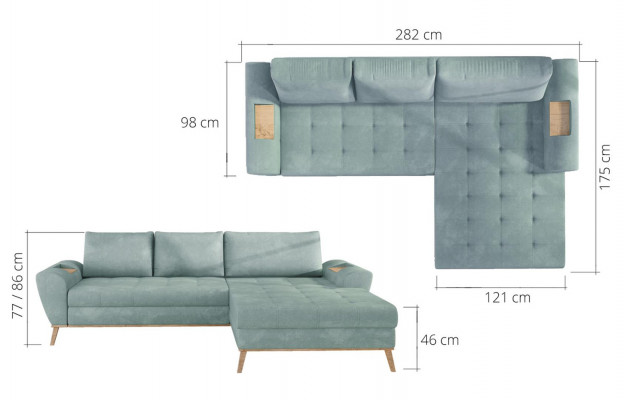 Bettfunktion Wohnlandschaft Schlafsofa Ecksofa Couch L-Form Sofa Designer 
