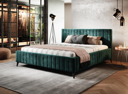 Betten Textil Hotel Luxus Polster Bettgestell Design Bett Schlafzimmer 180x200
