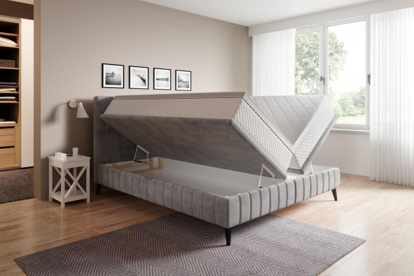 Doppel Schlafzimmer Holz 180x200 Bett Klassisch Polsterbett Luxus Boxspringbett