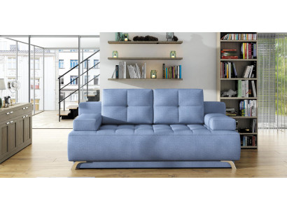 Sofa Schlafsofa Designer 3 Sitzer Sofa mit Bettfunktion + Bettkasten Couch NEU